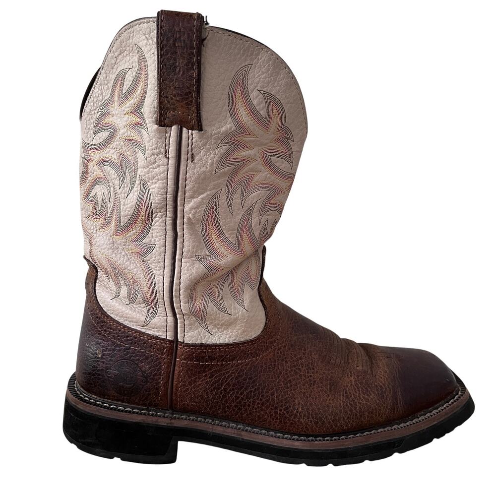Justin Original Western Work Leather Cowboy Boots Style WK4683 Size 9EE